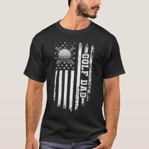 T-Shirt personnalisé pour papa golfeur grunge pour