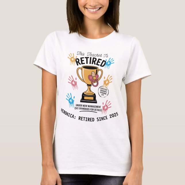 T-shirt Personnalisé Sous Le Nouveau Régime De Retraite (Devant)