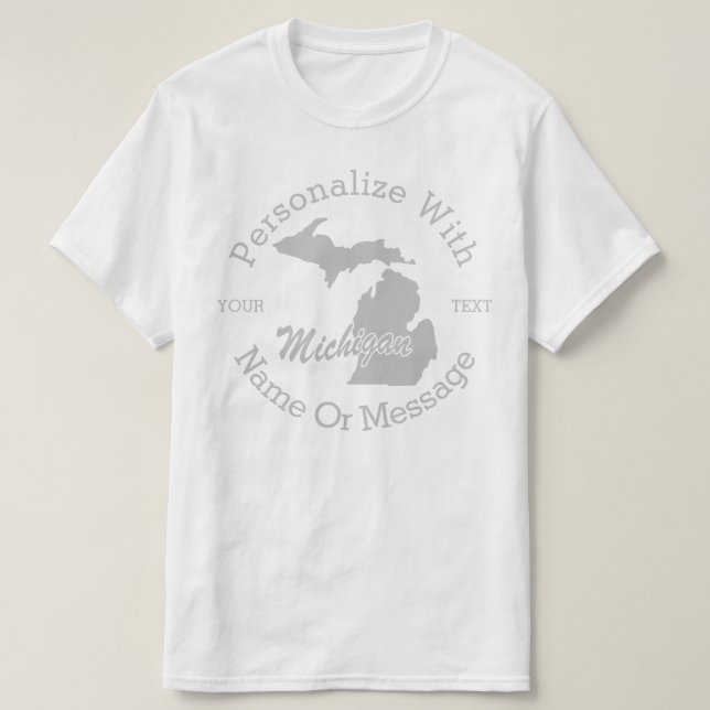T-shirt PERSONNALISÉ State Of Michigan (Design devant)