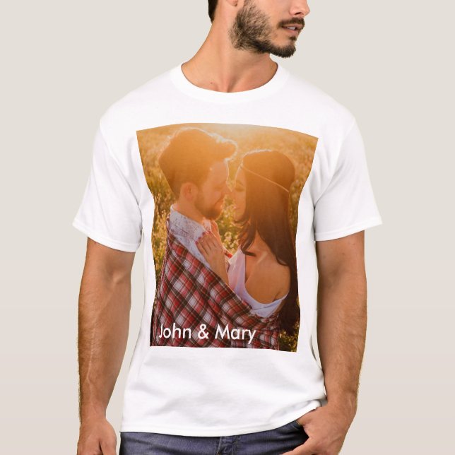 T-Shirt personnalisé téléchargez votre photo et vo (Devant)