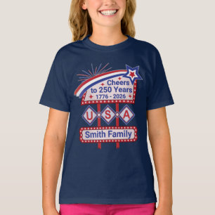 T-shirt Personnalisé USA 250–Marquise Rétro Patriotique