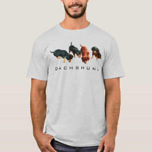 T-shirt Personnalisé Vintage Retro Funny Cute Dachshund Pu