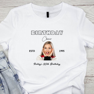 T-shirt Personnalisé Visage Anniversaire Voyage Cadeau Fun