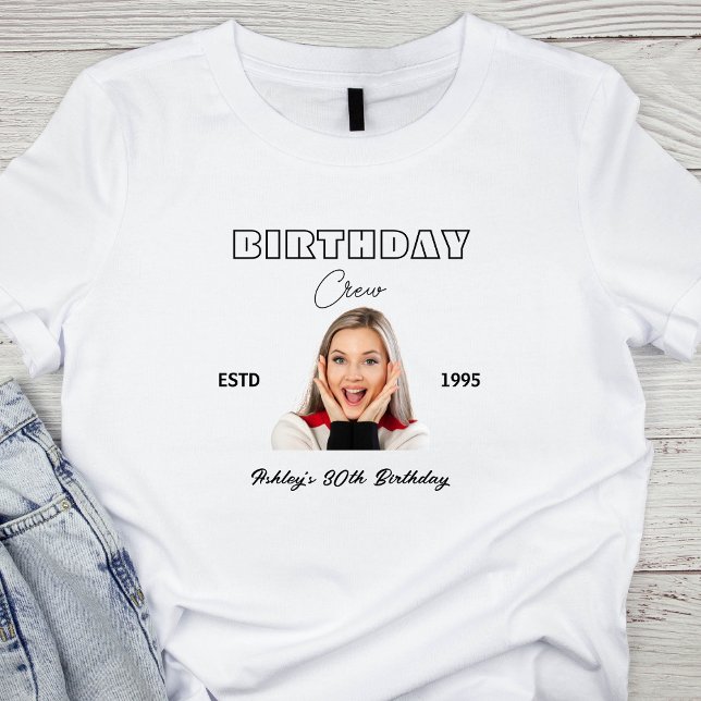 T-shirt Personnalisé Visage Anniversaire Voyage Cadeau Fun (Créateur téléchargé)