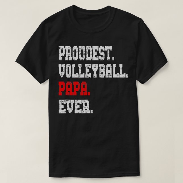 T-shirt Personnalisé Volleyball Papa Best Papa Ever Cadeau (Design devant)