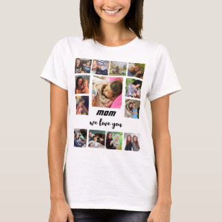 T-shirt Personnalisée mère moderne jour 13 photo Collage