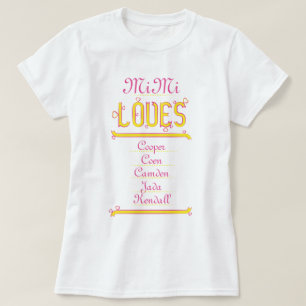 T-shirt PERSONNALISÉE MiMi AIME ses petits-enfants