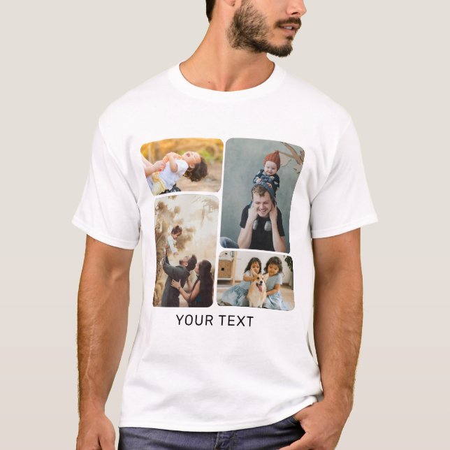T-shirt Personnaliser Ajouter un collage photo et du texte (Devant)