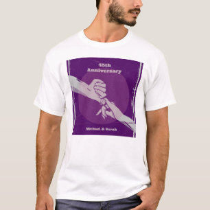 T-shirt Personnaliser anniversaire couple romantique main 