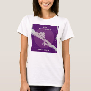 T-shirt Personnaliser anniversaire couple romantique main 