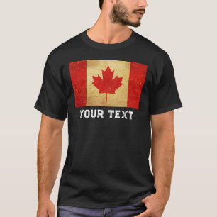 T-shirt Personnaliser Canada Drapeau Vintage