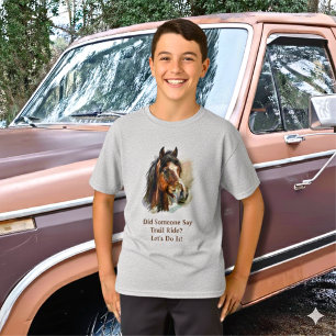 T-shirt Personnaliser du Cheval des enfants