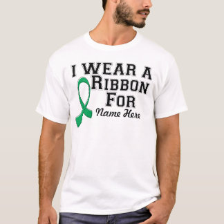 T-shirt Personnaliser je porte un ruban vert émeraude
