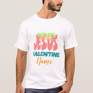 T-shirt Personnaliser JÉSUS VOUS AIME, VALENTINE Mens