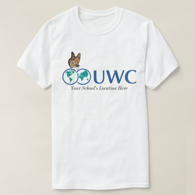 T-shirt Personnaliser le papillon UWC avant et arrière (Design devant)