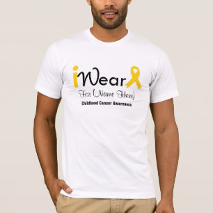 T-shirt Personnaliser le ruban d'or Cancer de l'enfance