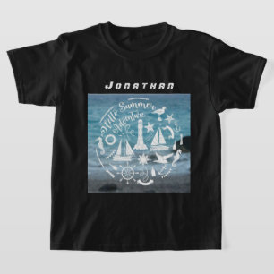 T-shirt Personnaliser le thème marin Hello Summer Adventur