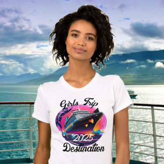 T-shirt Personnaliser les filles Voyage de croisière Année