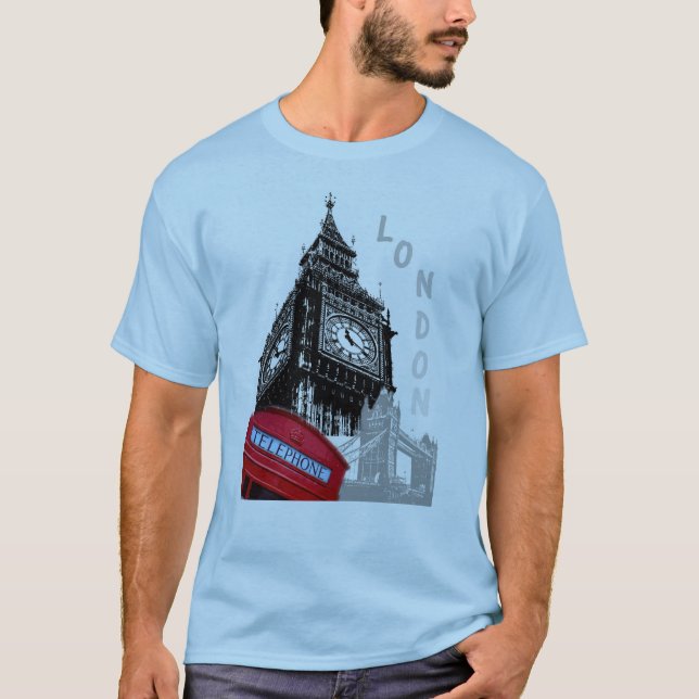 T-shirt Personnaliser Londres Big Ben Horloge Tour Westmin (Devant)