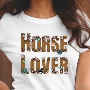T-shirt Personnaliser sur l'amoureux du cheval de l'arrièr