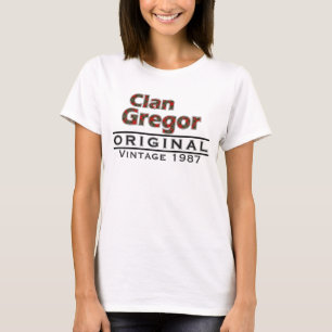 T-shirt Personnaliser vintage de Gregor de clan votre