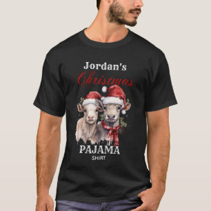 T-shirt Personnalisez la jolie ferme Noël Pyjama Chemise d