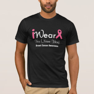 T-shirt Personnalisez le cancer du sein rose de ruban