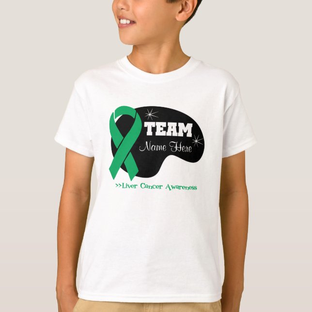 T-shirt Personnalisez le nom d'équipe - Cancer de foie (Devant)