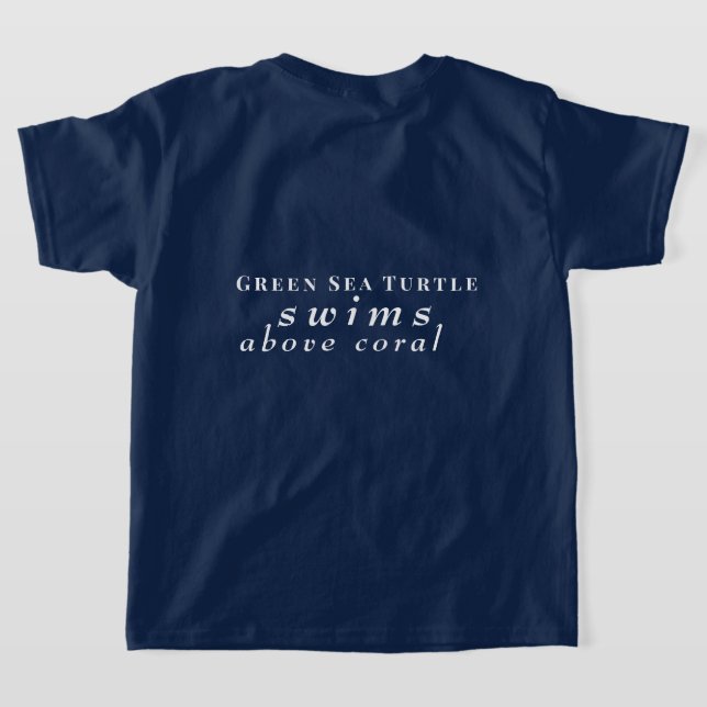 T-shirt Personnalisez les bains de tortue verte au-dessus  (Couchage Retour)
