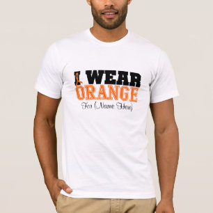 T-shirt Personnalisez-moi portent la leucémie orange de