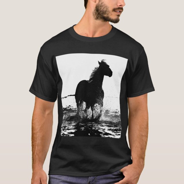 T-shirt Personnalisez Runtime Horse Pop Art Modèle tendanc (Devant)