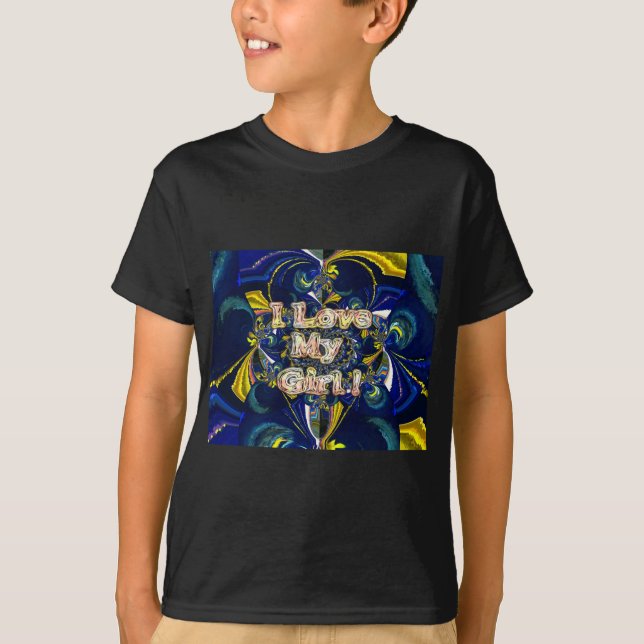 T-shirt Personnalisez votre amour Infinité : J'aime ma fil (Devant)