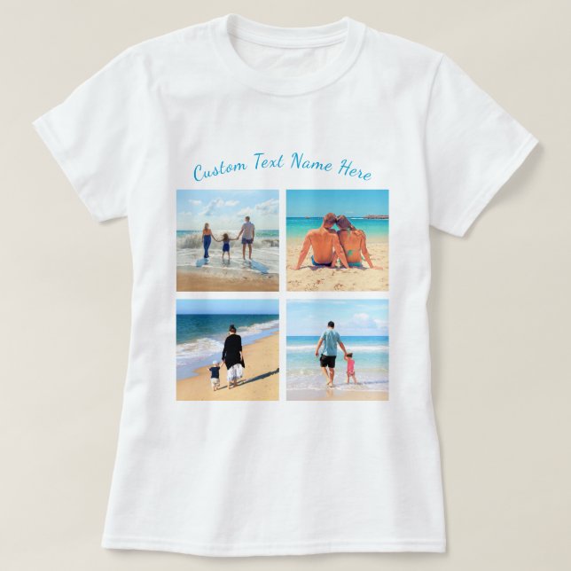 T-shirt Personnalisez votre collection de photos de famill (Design devant)