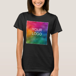 T-shirt Personnalisez votre logo d'entreprise Noir Élégant