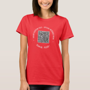 T-shirt Personnalisez votre QR Code Scan Info Texte T-shir
