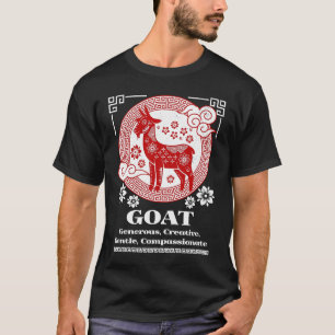 T-shirt Personnalité de la Chèvre du Zodiaque Chinois