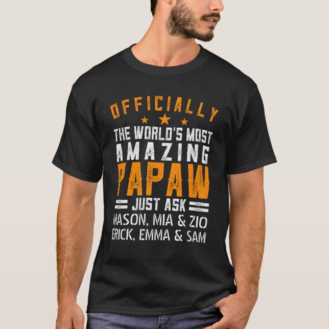 T-shirt Personnalité officielle Extraordinaire de Papaw (Devant)