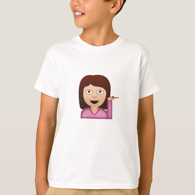 T-shirt Personne Emoji de bureau de renseignements (Devant)