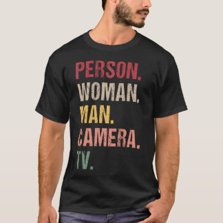 T-shirt Personne Femme Homme Appareil photo Télé.