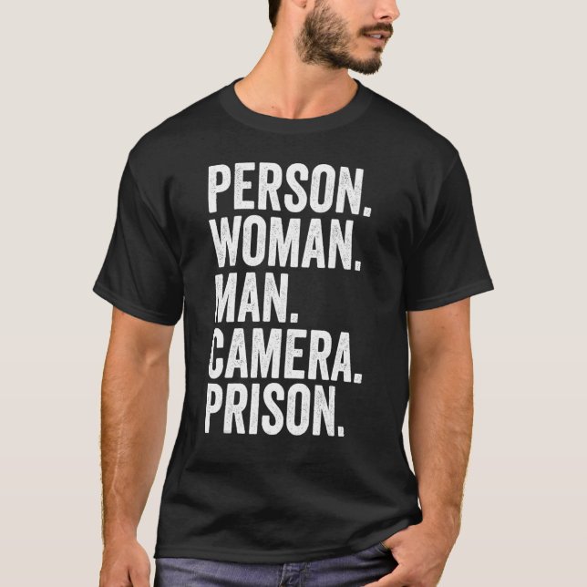 T-shirt Personne Femme Homme Caméra Prison (Devant)