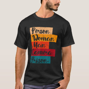 T-shirt Personne Femme Homme Caméra Prison