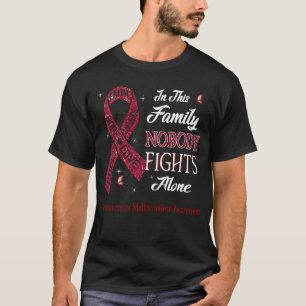 T-shirt Personne ne combat seul la déformation artérielle