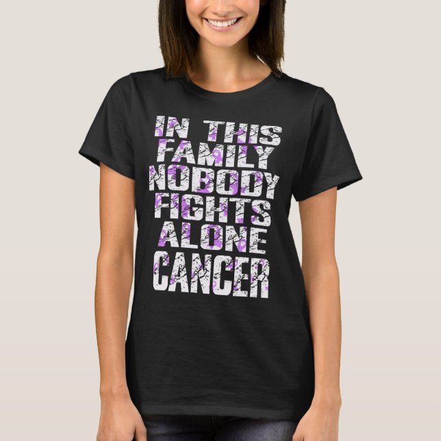 T-shirt Personne ne combat seul le cancer testiculaire (Devant)