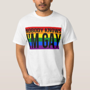 T-shirt Personne ne sait que je suis gai