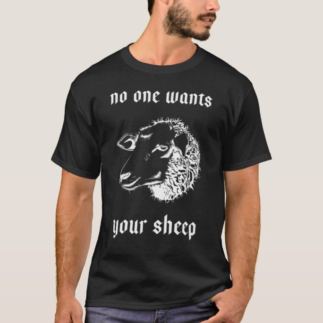 T-shirt Personne Ne Veut Vos Ressources En Mouton Pour Les (Devant)