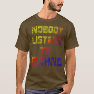 T-shirt Personne n'écoute Techno Rainbow Version