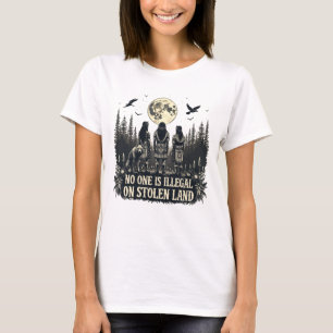 T-shirt Personne N'Est Illégal Sur Les Terres Volées Améri