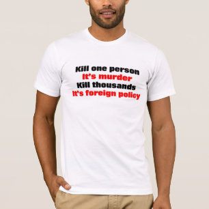 T-shirt Personne pacifiste de la mise à mort une c'est