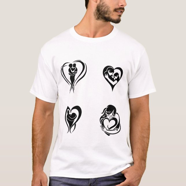 T-shirt Personne qui tient un coeur (Devant)