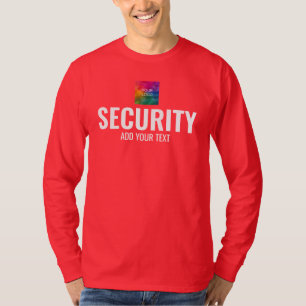 T-shirt Personnel de sécurité Mens Modèle rouge Moderne